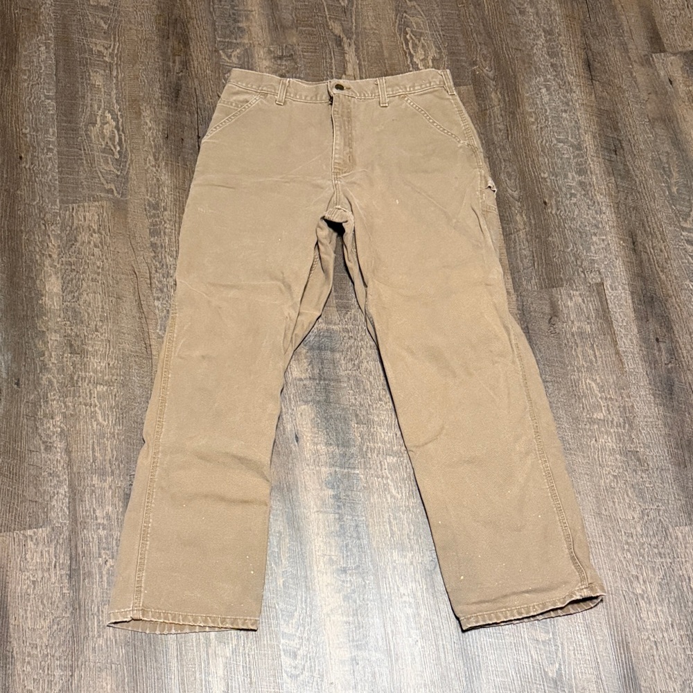 Carhartt Relaxed Fit Work Pants Men’s 33x32 Brown Canvas Workwear